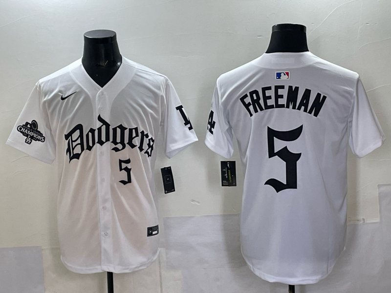 Men Los Angeles Dodgers #5 Freeman white Nike 2025 MLB jersey 002